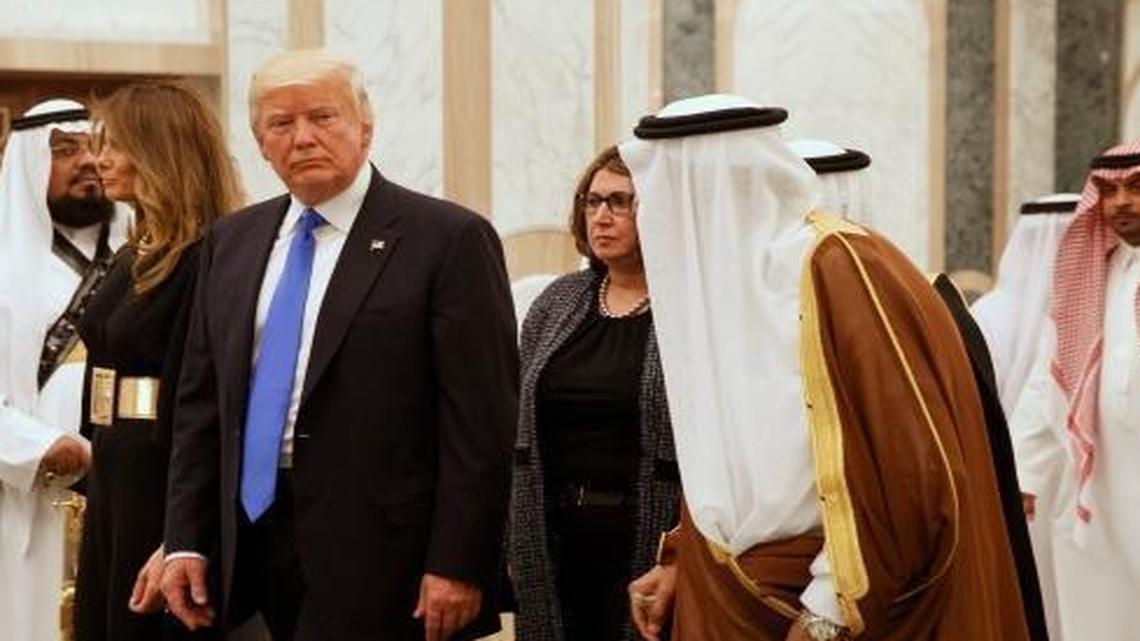 Trump hails huge Saudi arms deal as a jobs producer