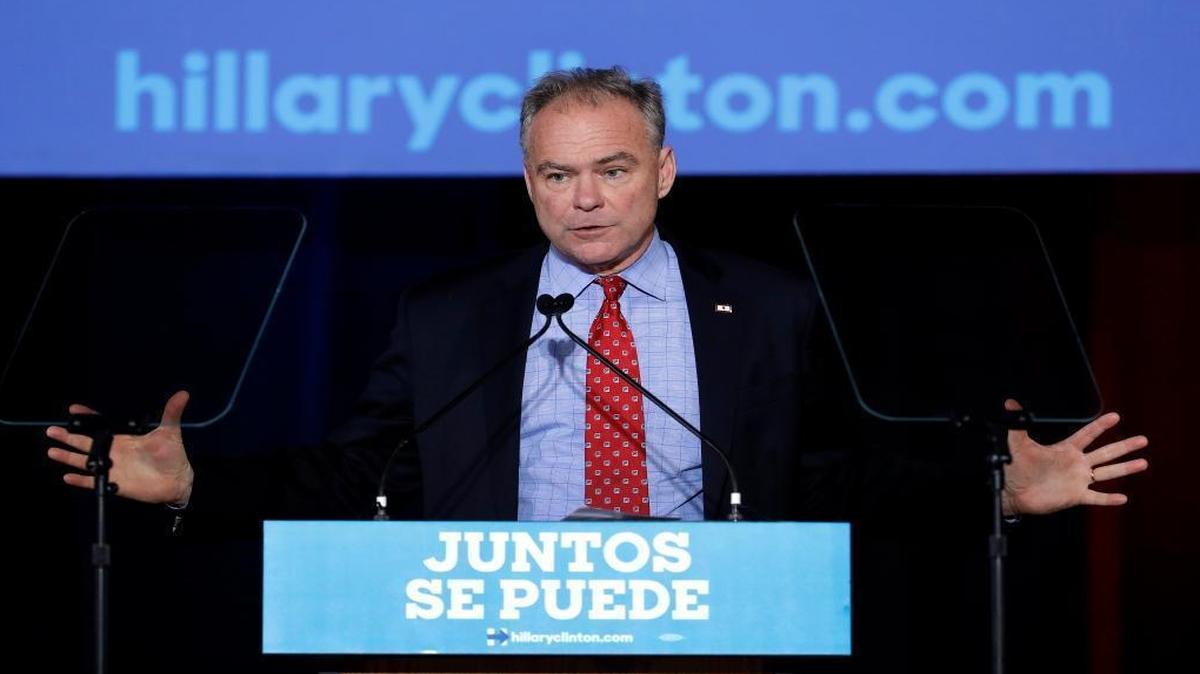 Democratic vice presidential candidate Sen. Tim Kaine, D-Va., speaks during a campaign stop, Thursday, Nov. 3, 2016.