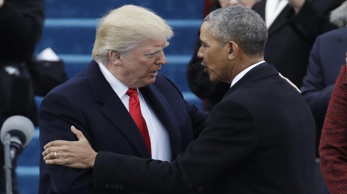 President-elect Donald Trump, left, shakes hands with President Barack Obama before the 58th presidential inauguration at the U.S. Capitol in Washington, Friday, Jan. 20, 2017. Since then, things have gotten less friendly.