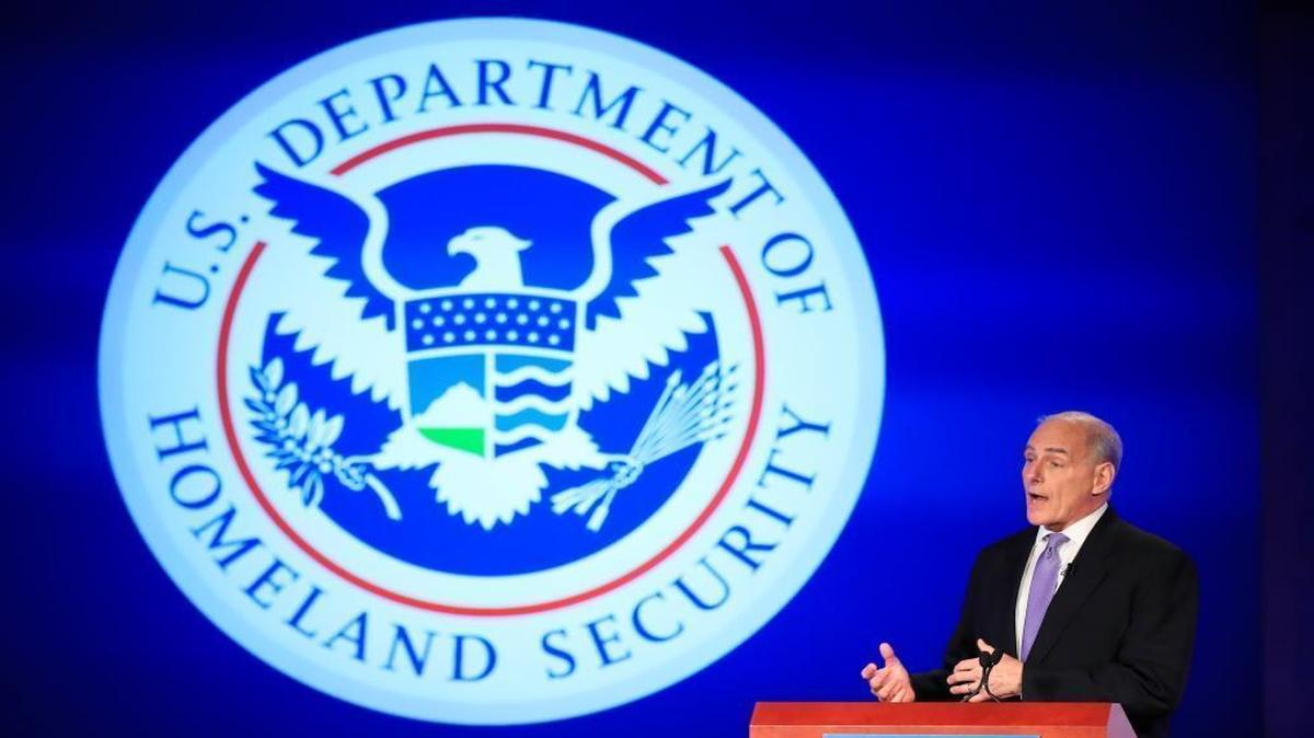 Homeland Security Secretary John Kelly on Tuesday, April 18, 2017, at George Washington University in Washington.
