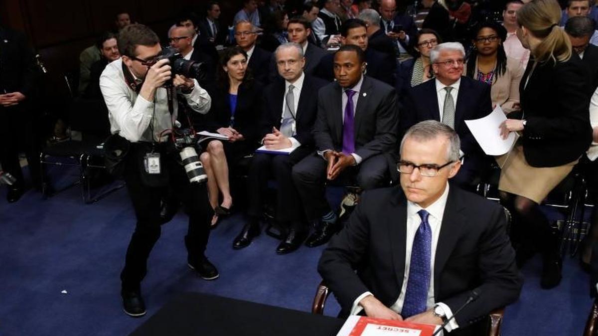 Acting FBI Director Andrew McCabe at a hearing Thursday, May 11, 2017, in Washington.