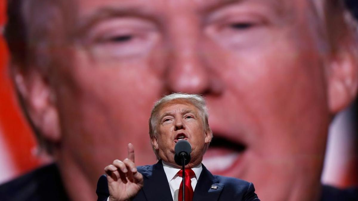 Donald Trump at last summer’s Republican National Convention. Congressional Democrats now are casting the effort to get him to release his tax returns as a matter of national security.