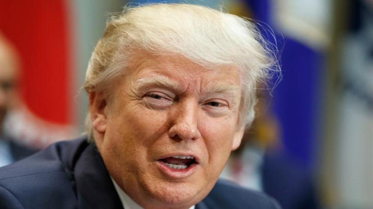 President Donald Trump speaks during a meeting on African American History Month in the Roosevelt Room of the White House in Washington, Wednesday, Feb. 1, 2017.