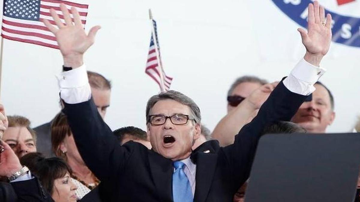Former Texas Governor Rick Perry announces his second presidential bid in June 2015. Perry is reportedly under consideration for a cabinet position under President-elect Donald Trump.