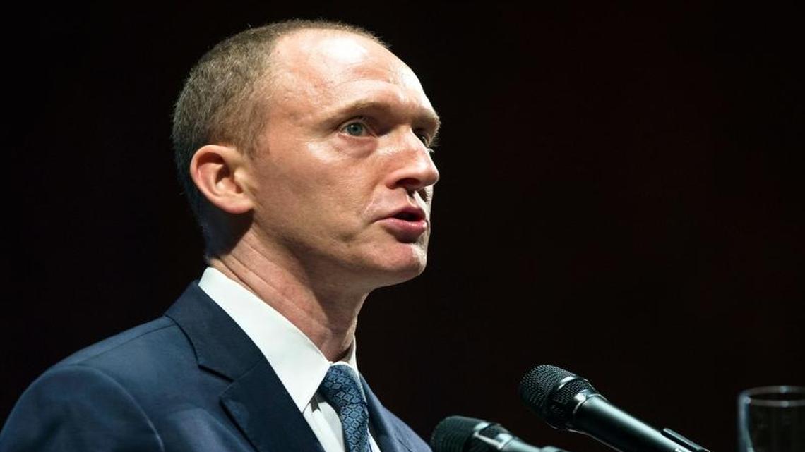 Carter Page, then adviser to Republican presidential candidate Donald Trump, speaks at the graduation ceremony for the New Economic School in Moscow, July 8, 2016. Page, once a little-known investment-banker-turned-adviser in the Trump campaign, is emerging as a central figure in the controversy surrounding campaign connections to Russia.