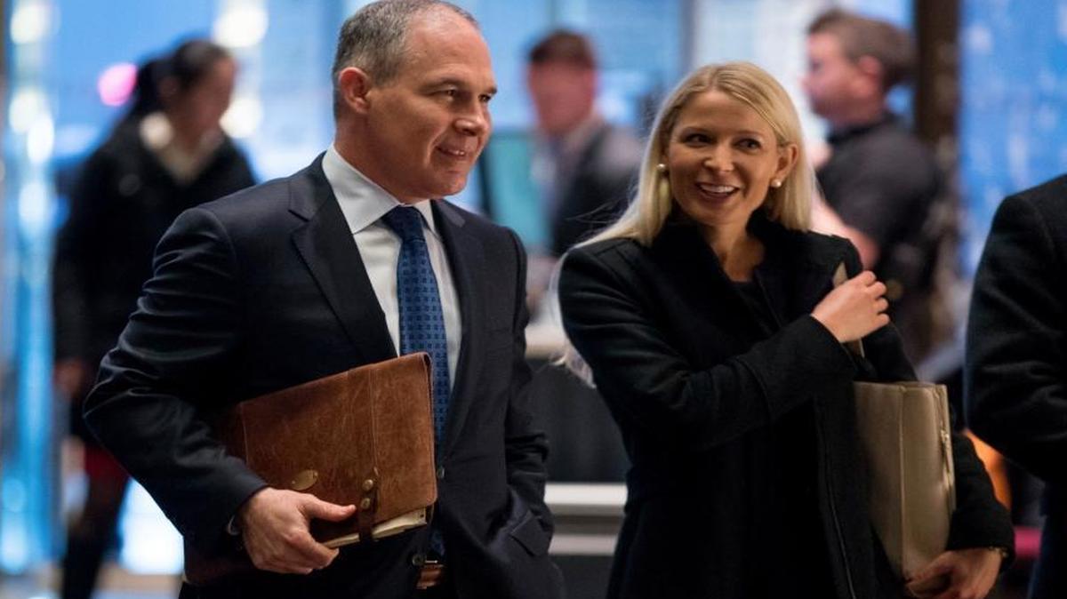 Oklahoma Attorney General Scott Pruitt arrives at Trump Tower in New York, Wednesday, Dec. 7, 2016.