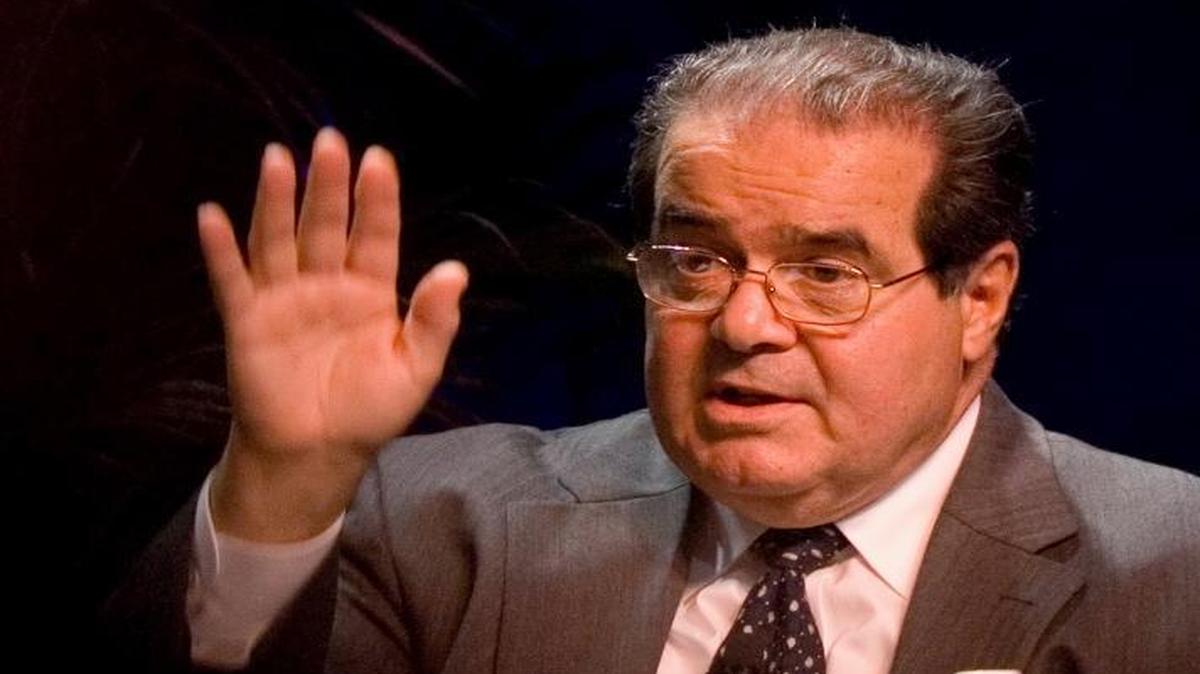 In this Oct., 15, 2006 file photo, Supreme Court Associate Justice Antonin Scalia speaks at the ACLU Membership Conference in Washington. On Saturday, Feb. 13, 2016, the U.S. Marshals Service confirmed that Scalia has died at the age of 79.