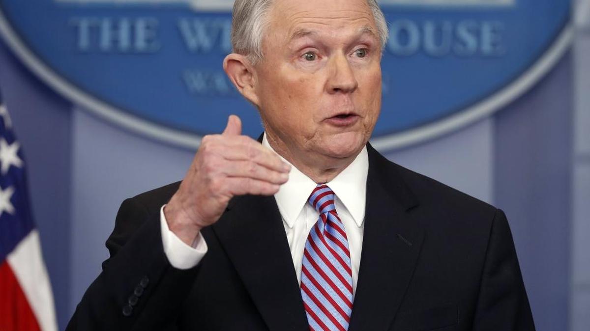 Attorney General Jeff Sessions issued a stern warning to U.S. companies as they began applying for coveted skilled-worker visas Monday that the Trump administration would prosecute employers that overlooked qualified American workers in filling the jobs.