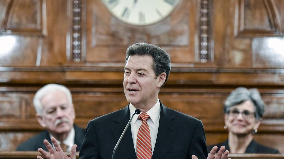 The debacle over Kansas’ budget is a warning to those who might suggest replicating its drastic cuts at the federal level. Republican Gov. Sam Brownback, shown here, once promised a “real live experiment” in tax and spending policy.
