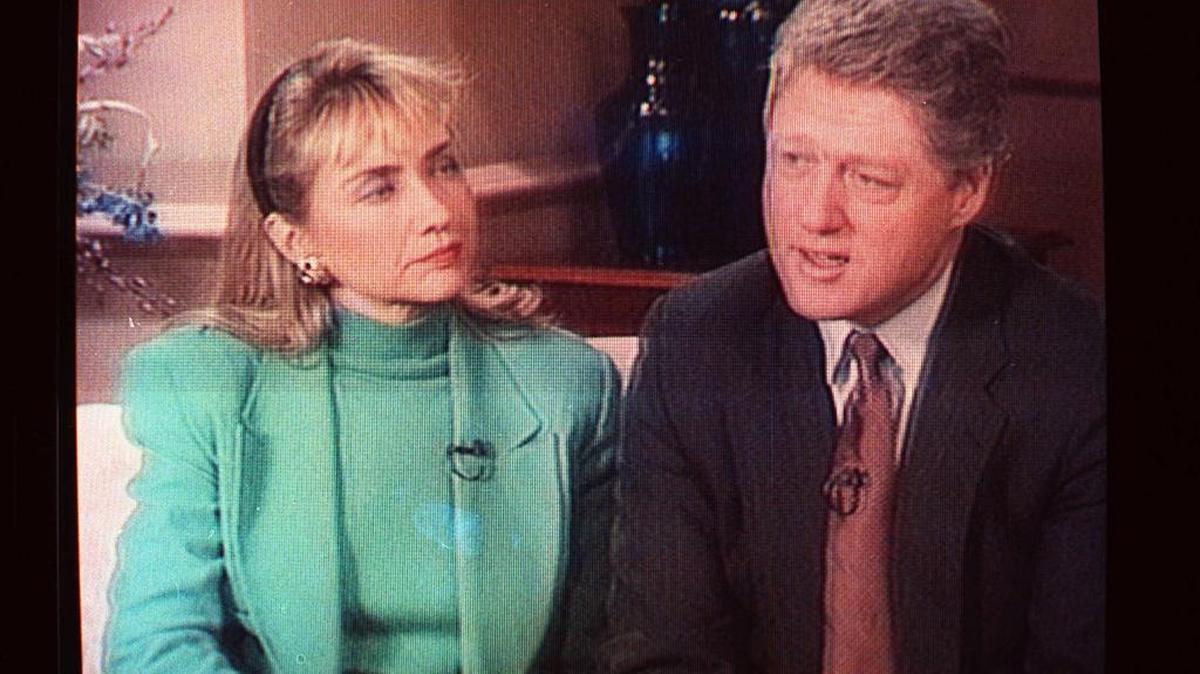 Hillary and Bill Clinton on ‘60 Minutes’ in 1992.