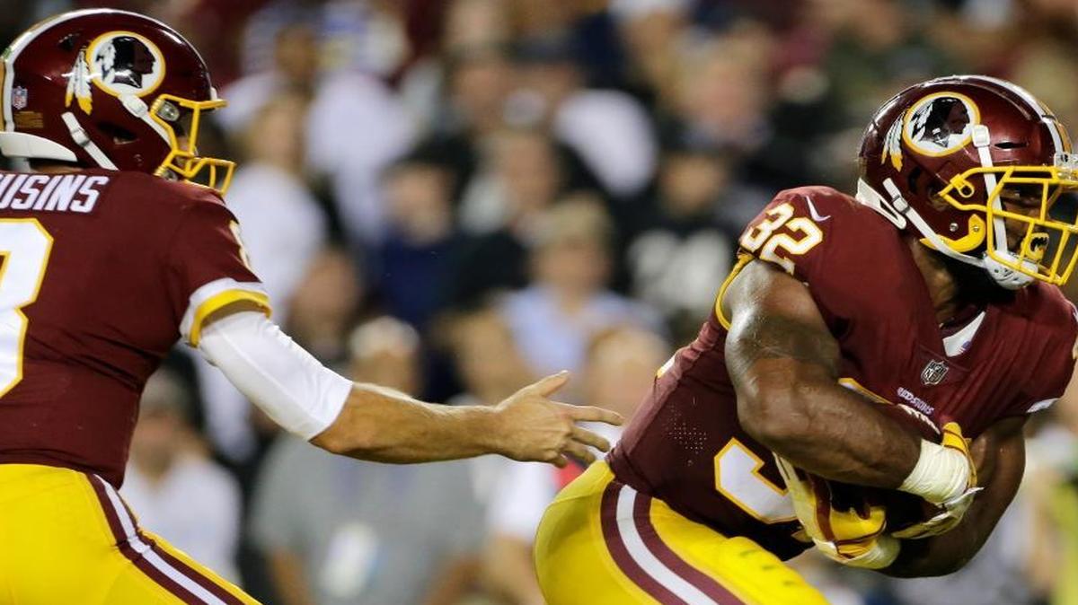 President Donald Trump triggered a firestorm this weekend with his tweets about the National Football League. Photo is a scene from Sunday night’s Washington Redskins-Oakland Raiders game.
