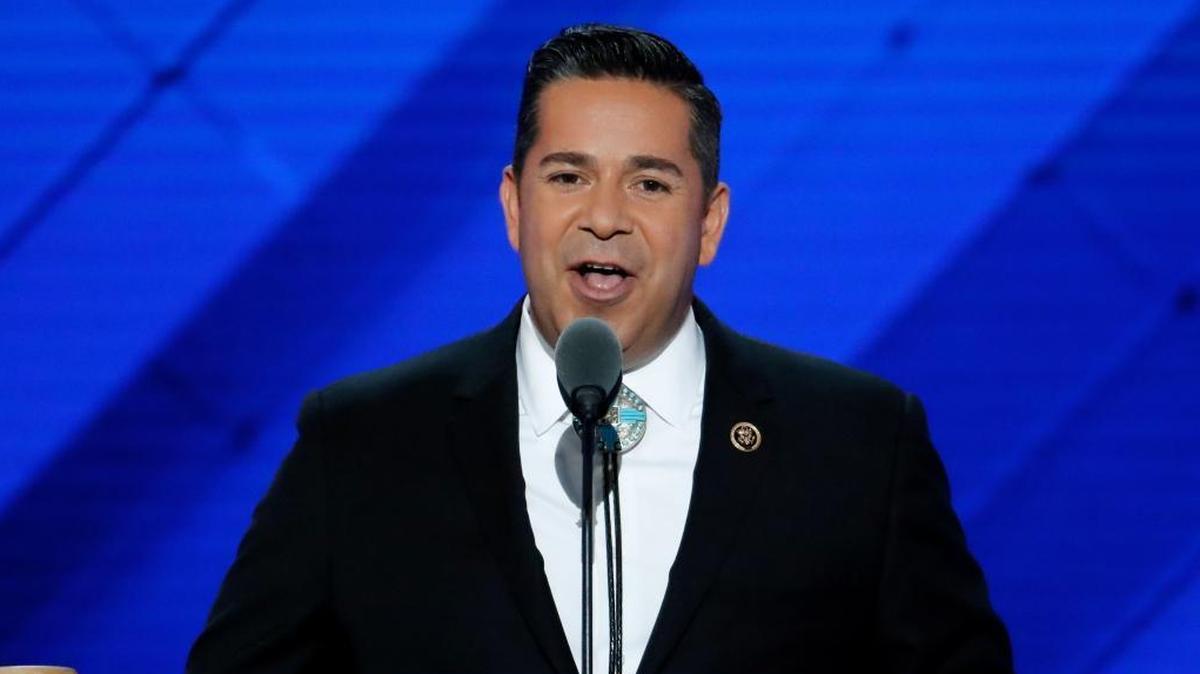 Rep. Ben Ray Lujan, D-NM., speaks during the third day of the Democratic National Convention in Philadelphia , Wednesday, July 27, 2016.