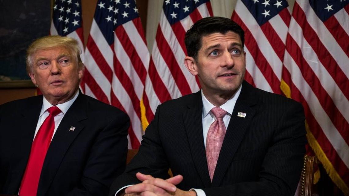 Donald Trump and House Speaker Paul Ryan in Washington, D.C. For the first time since 1928, Republicans will control the White House, U.S. Senate and U.S. House.