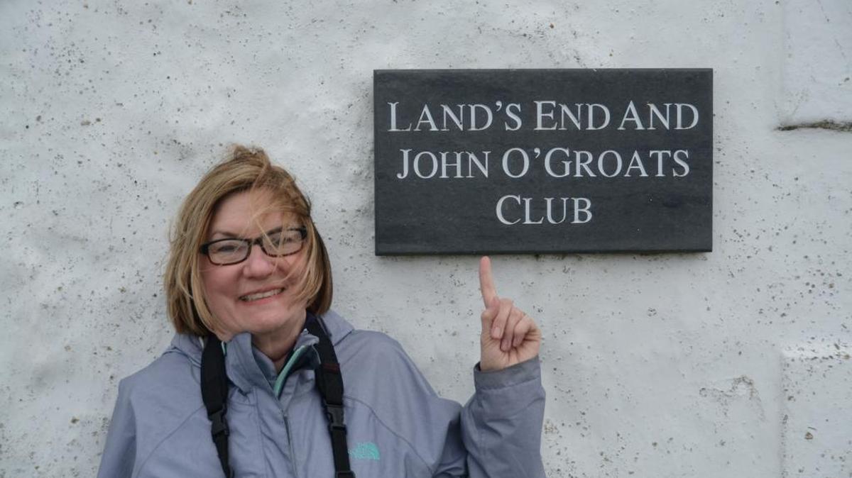 My mom loved to travel; here, she enjoys a recent trip to England. But she valued nothing more than spending time with family.